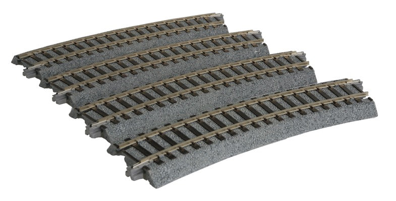 Kato 2-280 HO Code 83 14 9/16" Radius 22.5° Curved UniTrack (Pack of 4)