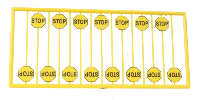 Tichy 8248 HO Yellow Early Stop Sign (Pack of 15)