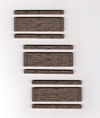 Blair Line 114 HO Laser-Cut 1-Lane 1.75" Stained Wood Grade Crossing (Pack of 3)