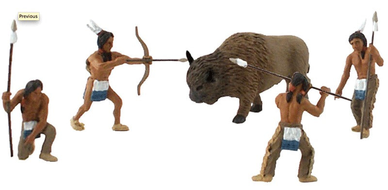 Woodland Scenics SP4444 Native American Hunt Scene Figures (Set of 5)