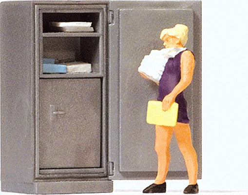 Preiser 29106 HO Overworked Secretary Figure