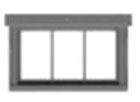 Tichy 8243 HO 44" x 25" 3-Pane Horizontal Window w/Fancy Top Trim (Pack of 12)
