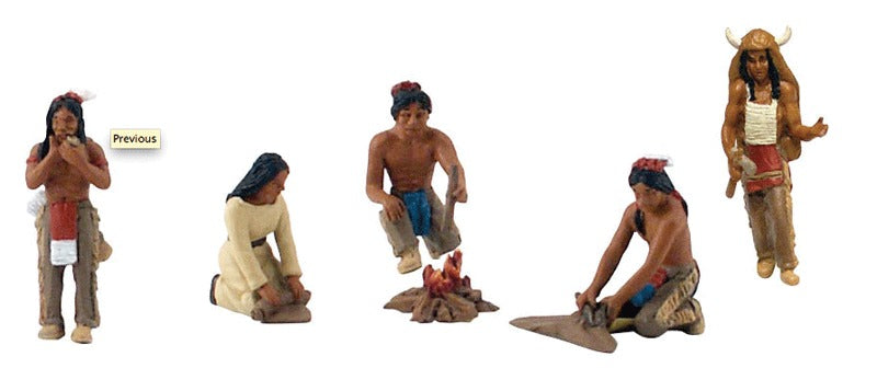 Woodland Scenics SP4443 Scene-A-Rama Native American Figures (Set of 5)