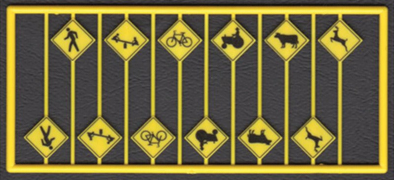 Tichy 8253 HO Warning Signs Highway Picture (Pack of 12)