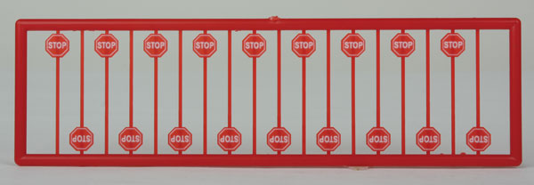 Tichy 2612 N Red Modern (Post 1954) Stop Signs (Set of 18)