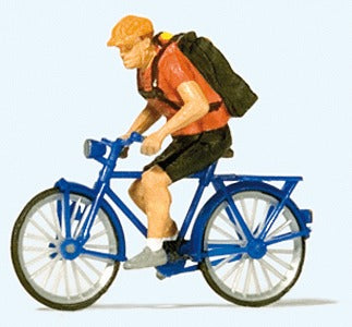 Preiser 28175 HO Bicycle Courier Figure with Bicycle