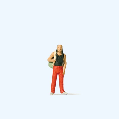 Preiser 28191 HO Standing Man Figure with Back Pack