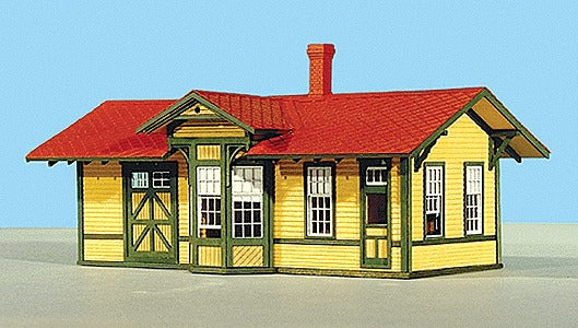 American Model Builders 802 Laser Art ATSF #1 Depot HO Scale Kit