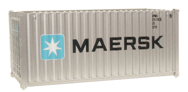 Walthers 949-8060 HO Assembled MAERSK 20' Corrugated Container