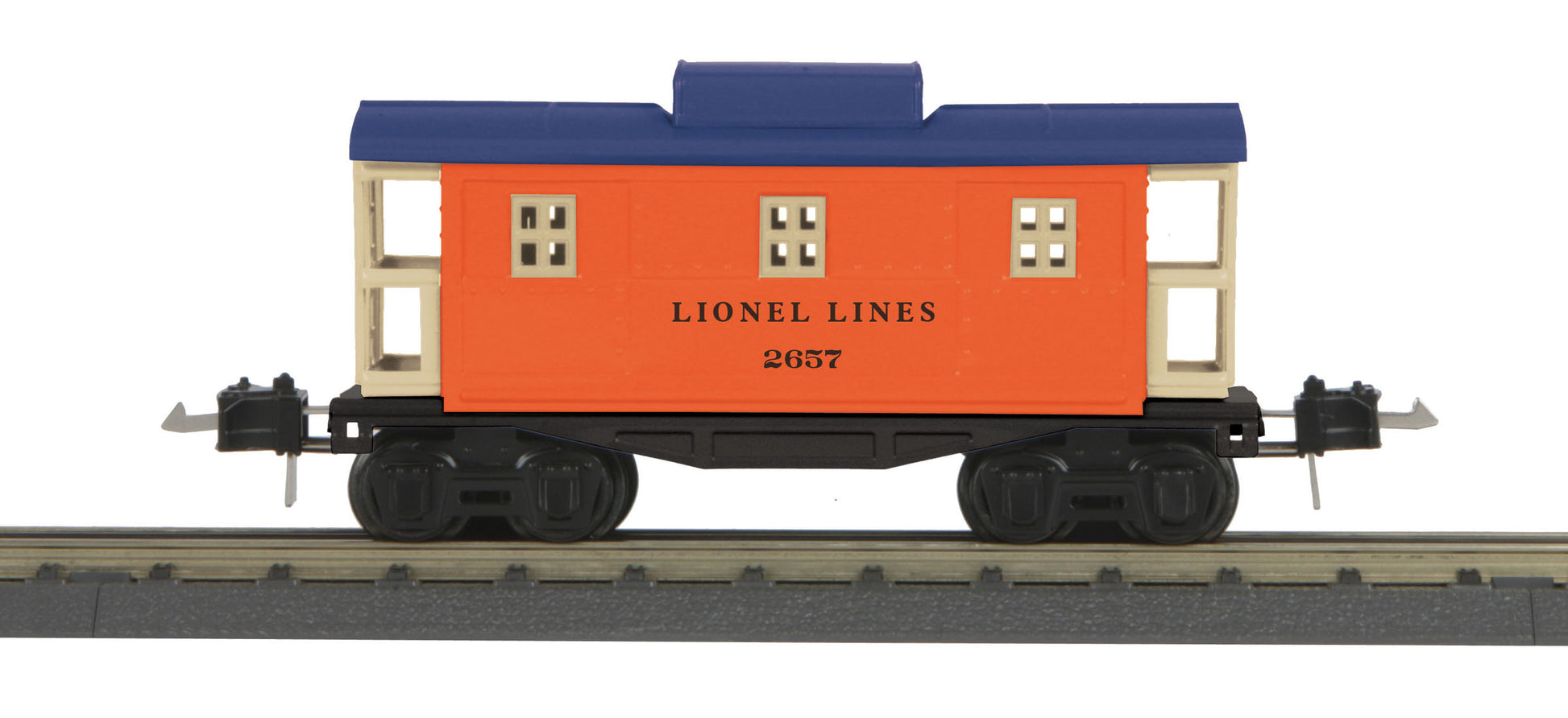 MTH 11-70111 Orange & Blue Tinplate Caboose #2657