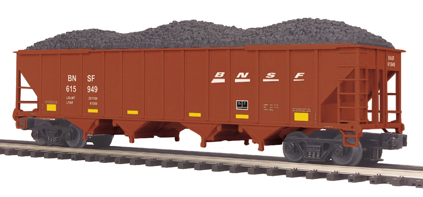 MTH 20-97784 O BNSF 4-Bay Hopper Car w/Coal Load #615949