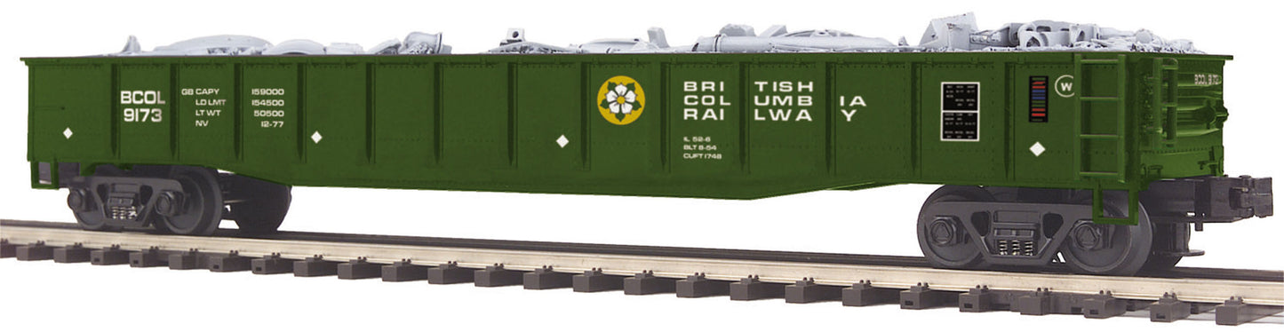 MTH 20-98981 O British Columbia Gondola w/Junk Load
