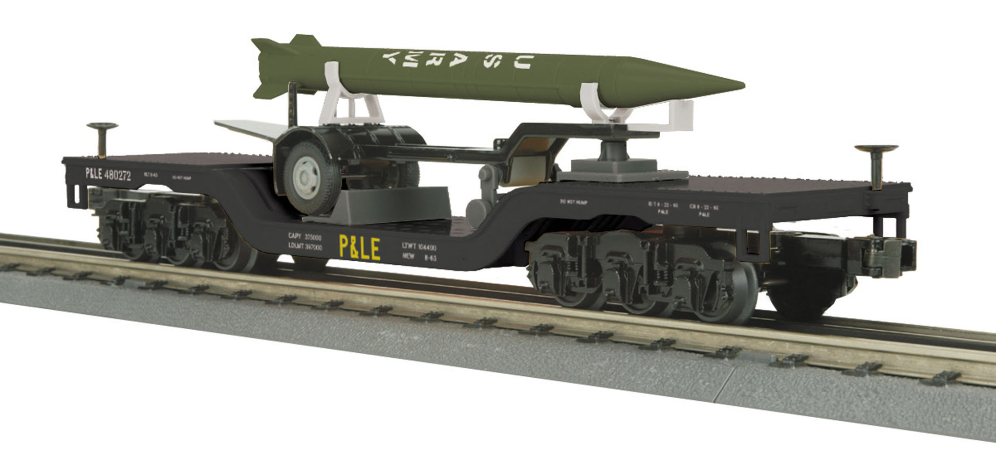 MTH 30-76555 P&LE Depressed Center Flat w/Rocket Load