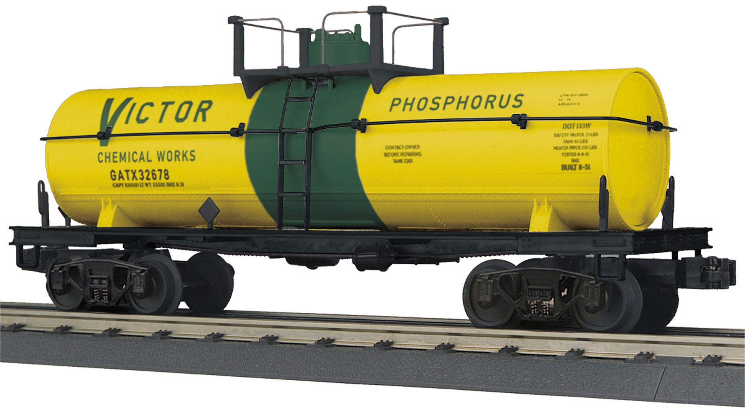 MTH 30-73424 O Victor Chemical Works Tank Car – Trainz
