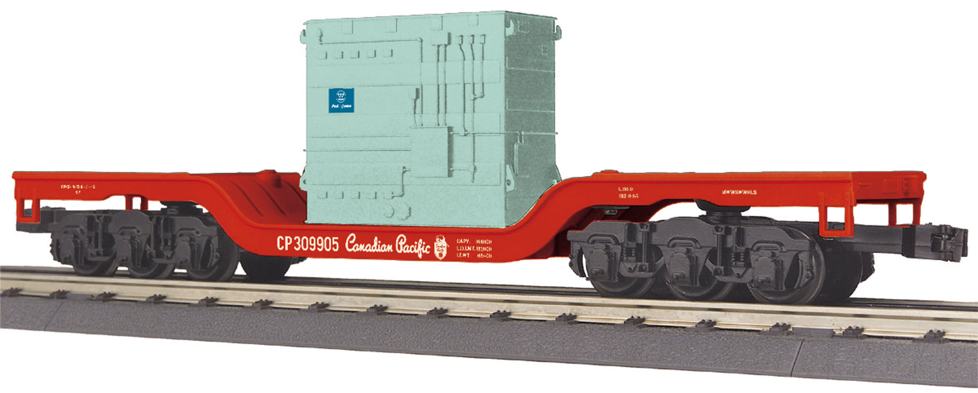 MTH 30-76508 O CP Dep.Ctr.Flatcar w/Transformer Load