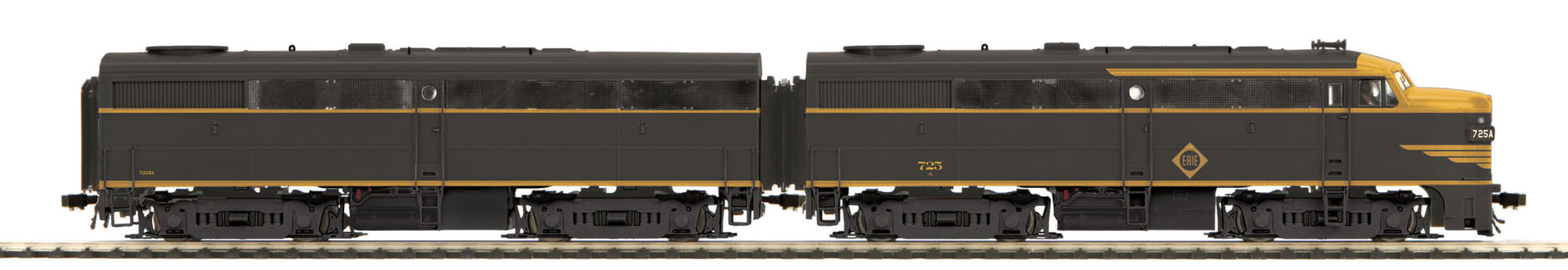 MTH 80-2212-0 HO Erie ALCO FA-1 A/B Diesel Locomotive DCC #725A,725B
