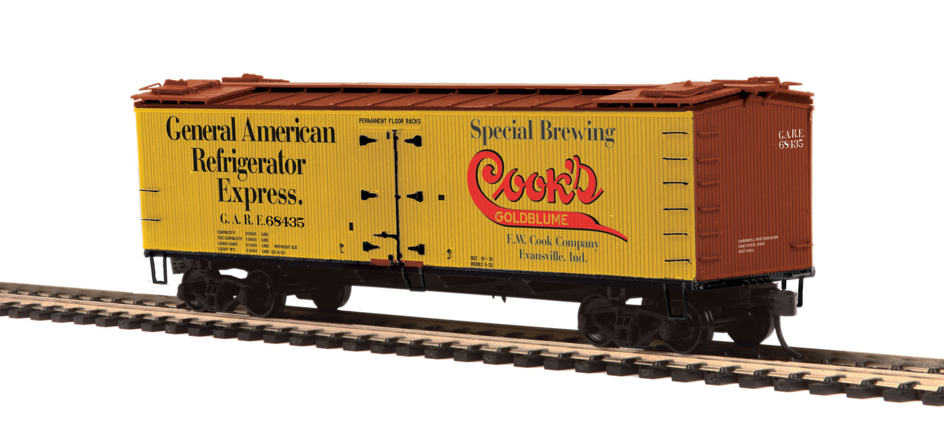 MTH 80-94046 HO R40-2 Wood Reefer, Cooks Goldblume Beer #68435