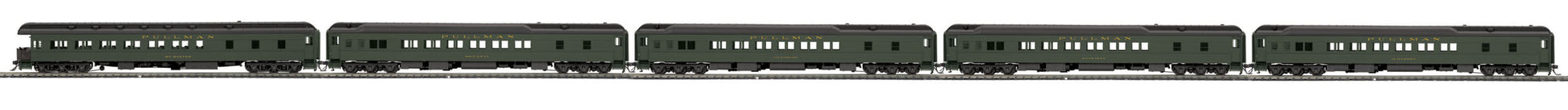 MTH 80-40007 HO Pullman Green Heavyweight Passenger Car Set (Set of 5)