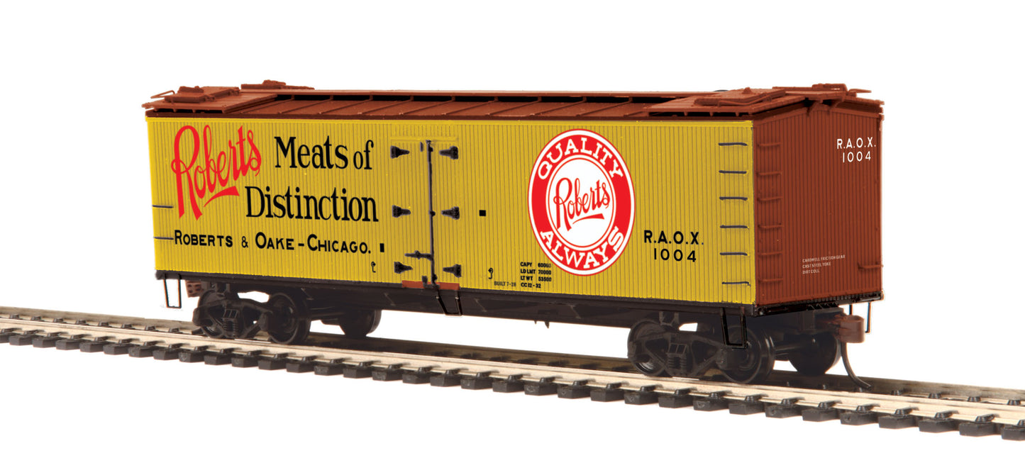 MTH 80-94052 HO Woodside Reefer Roberts & Oake Meats #1004