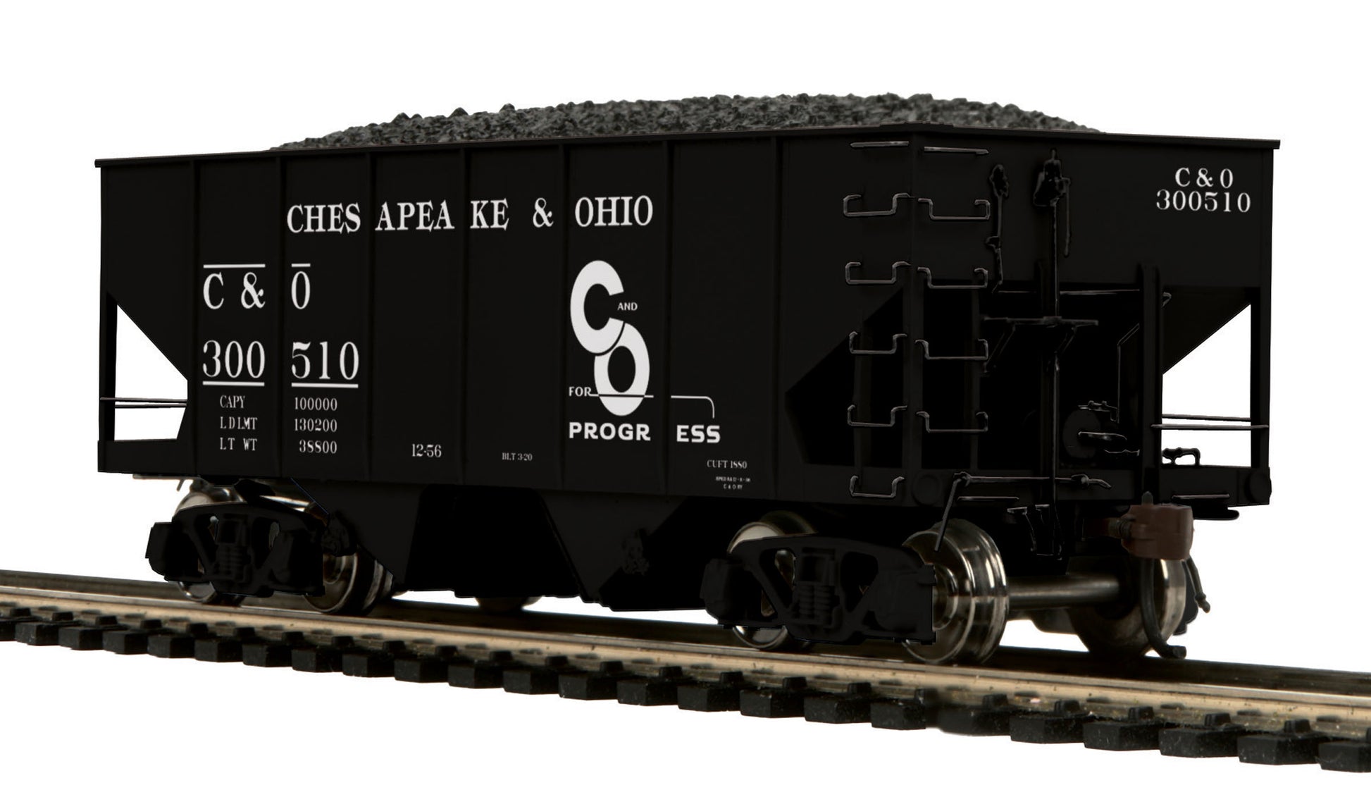 MTH 80-97046 HO C&O USRA 55t 2-Bay Hopper #300510