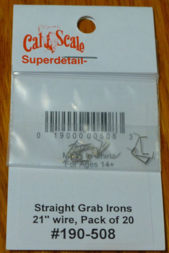 Cal Scale 190-508 HO Grab Irons (.012" Wire) Straight (20)