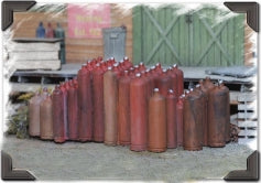 Bar Mills 2012 HO Acetylene Tank Cluster Unpainted - 3 Groupings