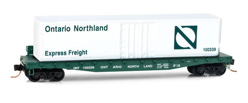 Micro-Trains 04500430 N Ontario Northland 50' Fishbelly Side Flatcar #100339