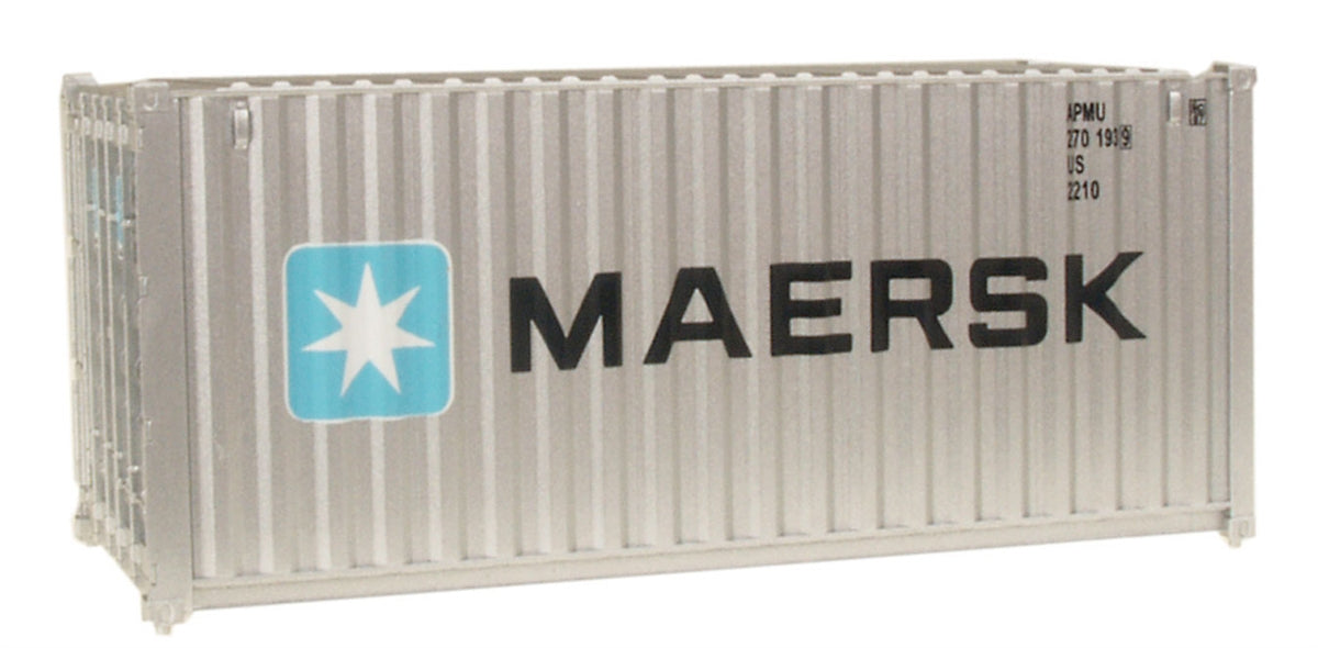 Walthers 949-8001 HO Assembled Maersk 20' Corrugated Container