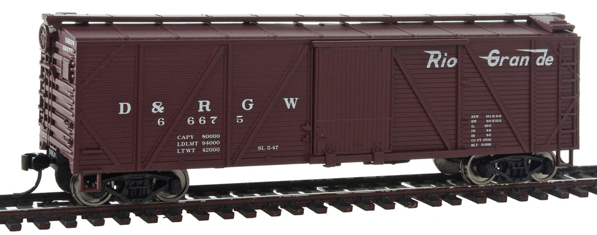 Walthers 910-2502 HO D&RGW 40' Single Sheath Box Car #66675