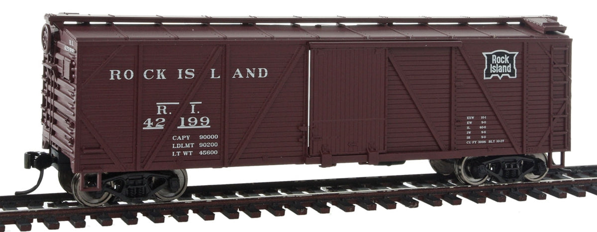 Walthers 910-2504 HO Rock Island 40' Single-Sheathed Box Car w/Flat Roof #42199