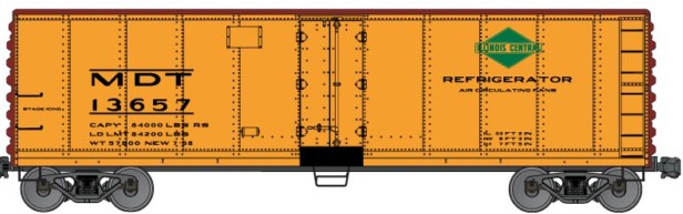 Accurail 8308 HO Illinois Central 40' Steel Reefer with Hinged Door Kit