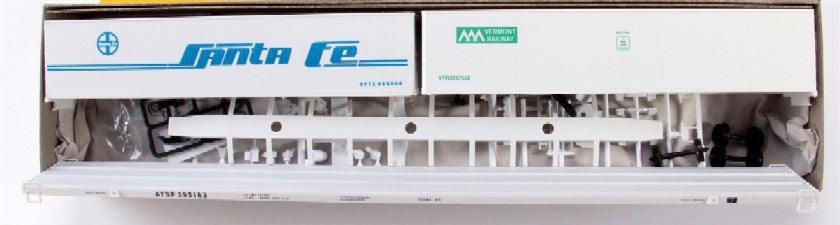 Accurail 9111 HO Santa Fe 89' TOFC Piggyback Flat Car w/2 45' Trailers