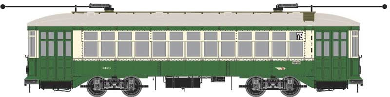 Bowser 12844 HO Philadelphia PTC Perley Thomas 2-Truck Streetcar #5002