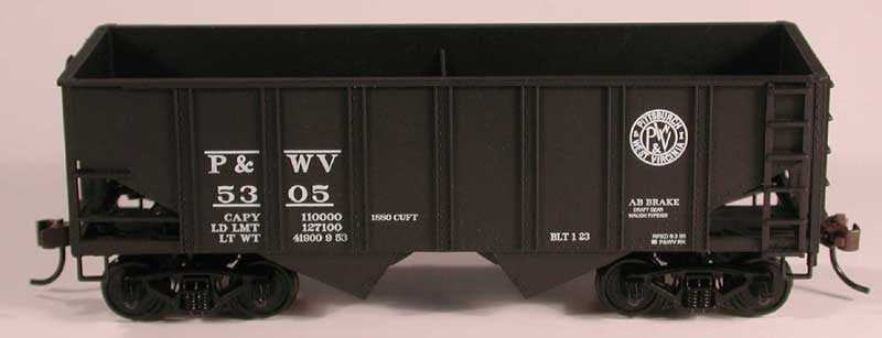 Bowser 56952 HO Pittsburgh & West Virginia 55-Ton U-Channel Open Hopper #5306