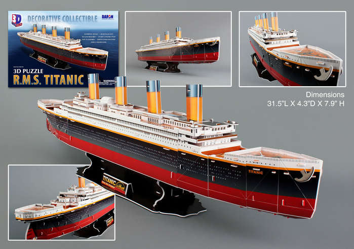 CUBIC FUN 4011 Titanic Ocean Liner 113 Piece 3D Foam Puzzle