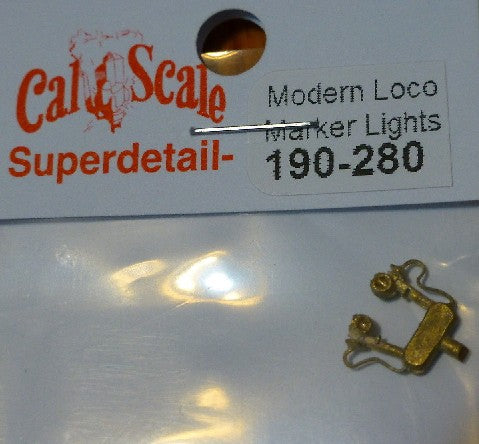Cal Scale 190-280 HO Style Steam Loco Marker Lamps Loco&Tender (Pack of 2)