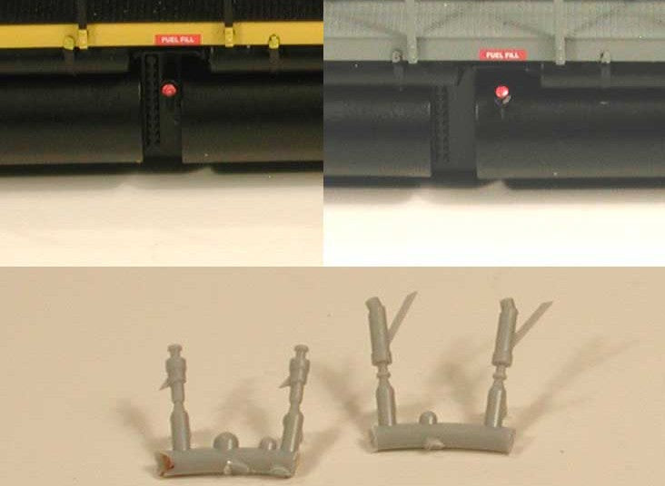 Cal Scale 190-622 HO Locomotive Fuel Fillers - Plastic 2 Short & 2 Tall
