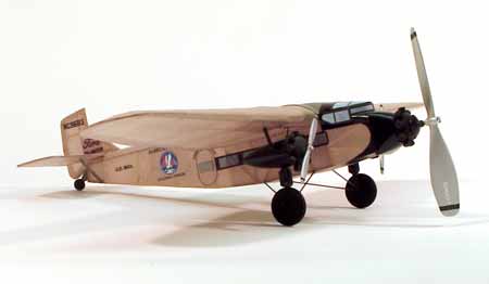 Dumas 210 17-1/2" Wingspan Ford Tri-Motor Rubber Pwd Aircraft Kit