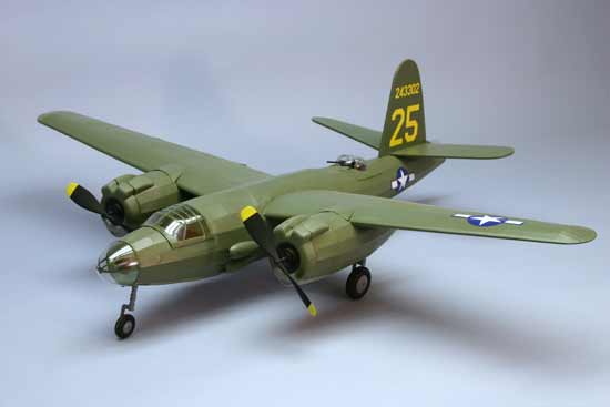 Dumas 323 30" Wingspan B-26 Marauder Rubber Pwd Aircraft Kit
