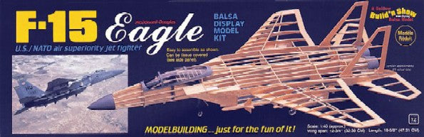 Guillows 1401 1:40 F-15 Eagle Military Aircraft Plane Model Kit