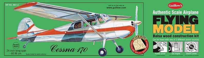 Guillows 302 1:18 Cessna 170 Aircraft Plane Model Kit
