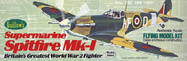 Guillows 504 Supermarine Spitfire MK-1  Military Airplane Kit