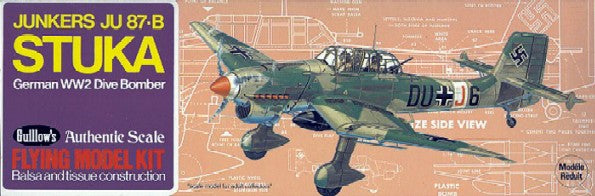 Guillows 508 Junkers JU 87B Stuka German WW2 Dive Bomber Military Plane Kit