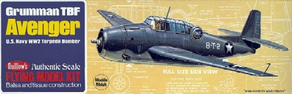 Guillows 509 Grumman TBF Avenger U.S. Navy WW2 Torpedo Bomber Military Plane Kit