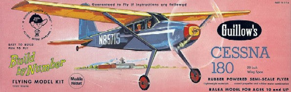 Guillows 601 Cessna 180 Build-by-Number Balsa Aircraft Plane Model Kit