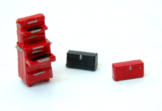JL Innovative Design 433 HO Scale Tool Boxes & Chest (Set of 3)