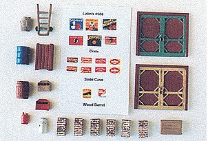 JL Innovative Design 506 HO Loading Dock Detail Set (18) w/16 Signs