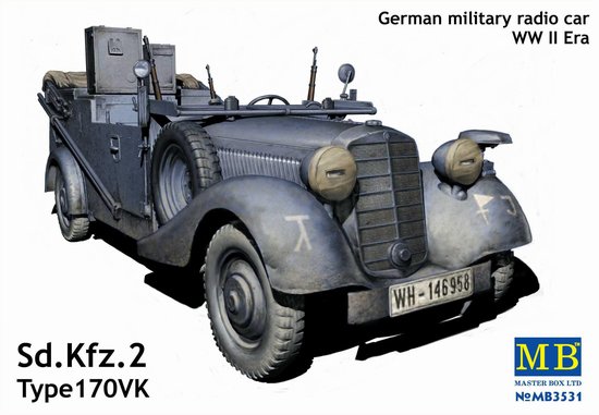 Master Box Models 3531 1:35 WWII German SdKfz 2 Type 170VK Radio Car Vehicle Kit