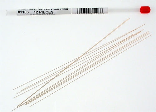 Tichy 1107 8" Straight 0.04" Diameter Phosphor-Bronze Wire (Pack of 12)