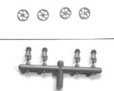 Tichy 3004 HO 33" Scenic/Nonworking Plastic Wheelsets (Pack of 8)